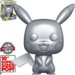 Funko Pop Pokemon Exclusive - Pikachu (Silver Metallic) 353 Super Sized 10"