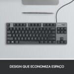 Teclado Logitech K835, Mecânico, Compacto, US, Com Estrutura de Alumínio e Switch Red Linear - 920-010086 - Imagem 2