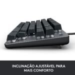 Teclado Logitech K835, Mecânico, Compacto, US, Com Estrutura de Alumínio e Switch Red Linear - 920-010086 - Imagem 4
