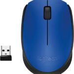 Mouse sem fio Logitech M170 com Design Ambidestro Compacto, Conexão USB e Pilha Inclusa - Azul
