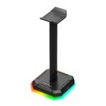 Suporte Para Headset Redragon Scepter Pro HA300, RGB, Preto, Com 4 Portas, USB e Base EmborrachadaSuporte Para Headset Redragon Scepter Pro HA300, RGB, Preto, Com 4 Portas, USB e Base Emborrachada