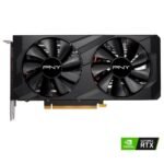 Placa de Vídeo PNY NVIDIA GeForce RTX 3050 VERTO Dual Fan Edition, 8 GB GDDR6, DLSS, Ray Tracing - VCG30508DFBPB1 - Imagem 2