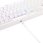 Teclado Óptico Mecânico Redragon Broadsword Pro, RGB, Switch Red, ABNT2, Branco - K588W-RGB-PRO (PT-RED) - Imagem 4