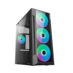 Gabinete Gamer Brazil PC BPC-C3147, ATX, Lateral em Vidro, Preto - BPC-C3147 - Sem fans