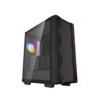 Gabinete Gamer DeepCool CC560 ARGB V2, Black, Mid Tower, Vidro Temperado, ATX, Sem Fonte, Com 4 Fans, R-CC560-BKTAA4-G-2