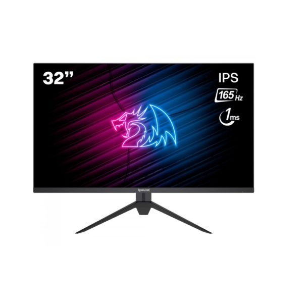 Monitor Gamer Redragon Ombra, 32 Pol, Quad HD, 165Hz, IPS, 1Ms, HDMI/DP, GMQ3222SUC