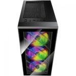 Gabinete Gamer FSP CMT192, Mid Tower, Vidro Temperado, ATX, Preto, Sem Fonte, Com 4 Fans - Imagem 3