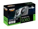Placa de Video Inno3D RTX 5060 Twin X2 NVIDIA Geforce, 8GB, 2527MHz, 128bits, FP4 e DLSS 4, Ray Tracing - N50602-08D7X-195070N - Imagem 3