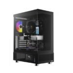 Gabinete Gamer Gamdias Atlas E1, Mid Tower, Display Digital, Vidro Temperado, ATX, Black, Sem Fonte, Com 3 Fans ARGB
