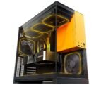 Gabinete Gamer Geometric Future Model 5, Sem Fans, Preto e Amarelo