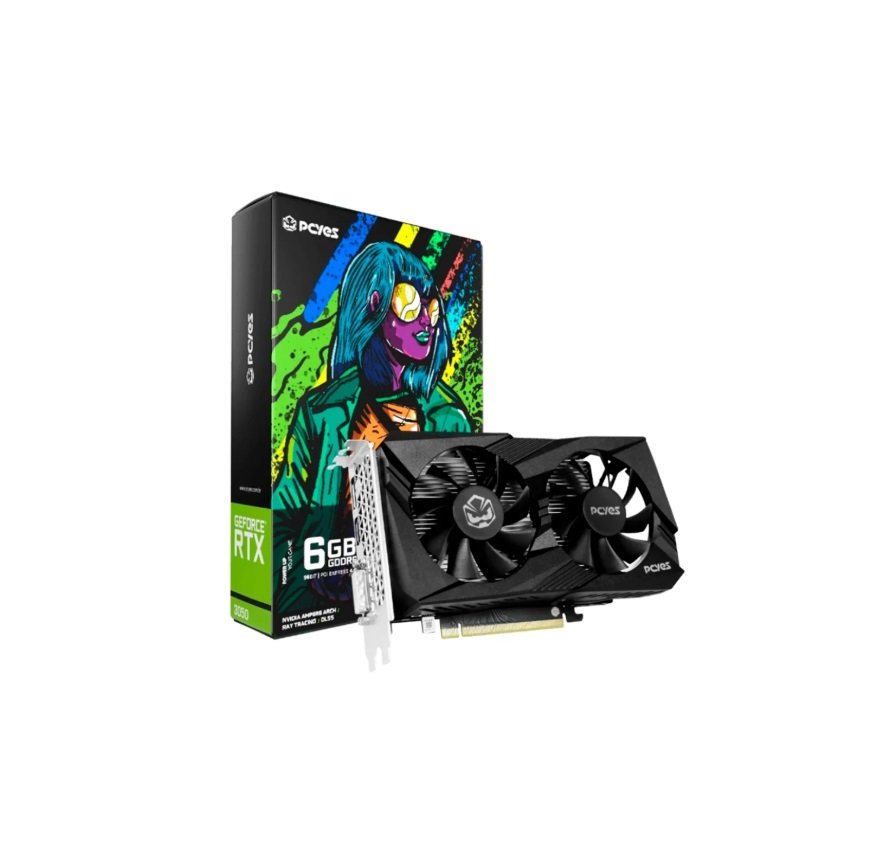 3050 1 Placa de Vídeo PcYes Nvidia Geforce Rtx 3050 6Gb Gddr6 96Bits - Pvpcr30506Gb2F - Imagem 1