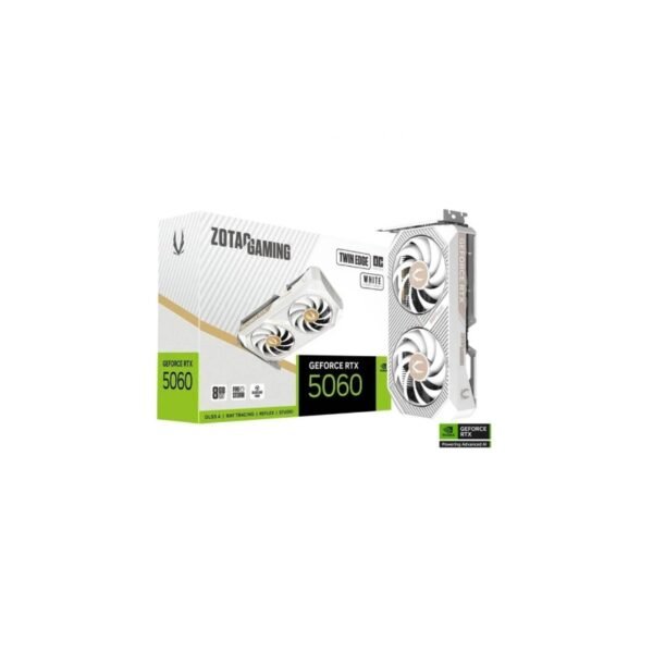 Placa De Vídeo Zotac Gaming Geforce RTX 5060 Twin Edge Oc White Edition, 8 Gb Gddr6, Branco
