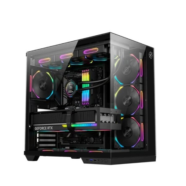 Gabinete Kalkan Skye RGB Sem Fan (KLK00042) Preto