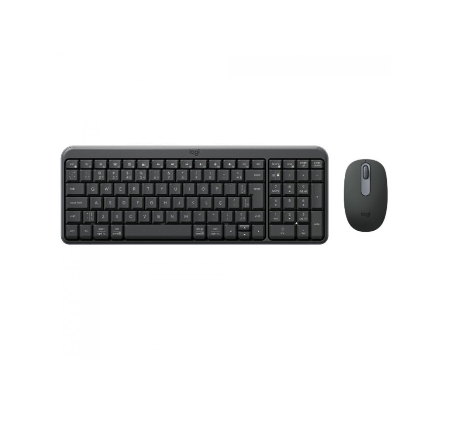 mk 250 1 Combo Teclado e Mouse Logitech MK250, ABNT2, Bluetooth, Grafite, 920-013516 - Imagem 1