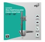 Suporte Ergonômico Articulado de Mesa, Monitor 15" a 32", Ajuste de Altura, Até 8kg, Giro 360°, Preto, T80N, ELG - Imagem 2